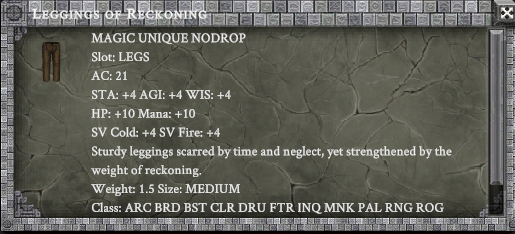 LEGGIGNS OF RECKONING item card